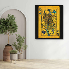 Abalone Queen of Spades - Poker Art for Game Room