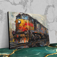 Afternoon Express - Abstract Wall Art in Black Frame