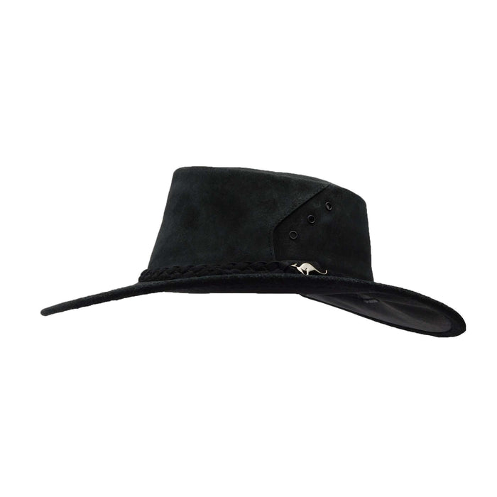 Alice Leather Hat by Kakadu Australia - Black Safari Hat Kakadu