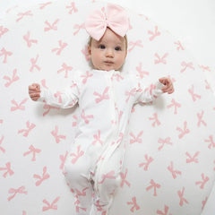 Angel Dear 2 Way Zipper Ruffle Sleeve Footie in Pretty Bows