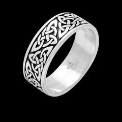vkngjewelry Bagues 925 Sterling Silver Celtic Triquetra Knot Band Ring