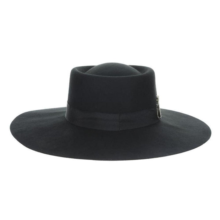Aphrodite Wool Felt Gaucho Hat with Celestial Charms - Scala Hats Bolero Hat Scala Hats