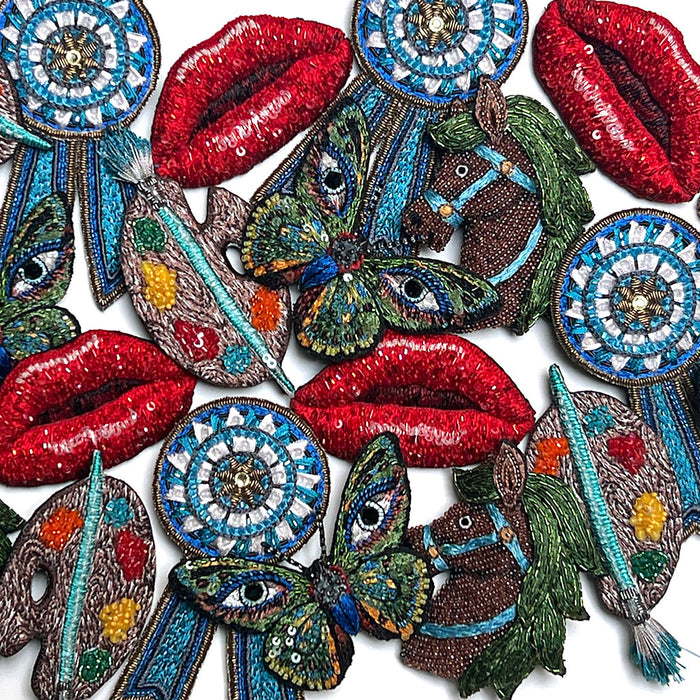 Artist Paint Palette Embroidered Pin by PATCH NYC x Trovelore