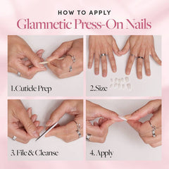 Baby Blues Press-On Nails|Pastel Blue|Velvet Metallic Finish