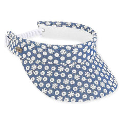Bailey Embroidered Denim Sun Visor with Coil Closure - Sun 'N' Sand Visor Cap Sun N Sand Hats hh1933A dd Dark Denim