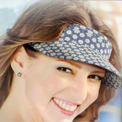 Bailey Embroidered Denim Sun Visor with Coil Closure - Sun 'N' Sand Visor Cap Sun N Sand Hats
