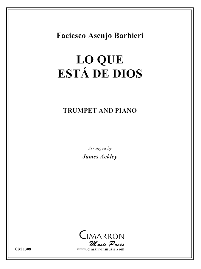 Barbieri - Lo Que Esta de Dios - Trumpet and Piano - Brass Music Online