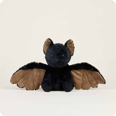 Plush bat toy with brown wings on a white background