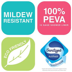 Bath Bliss Sanitized Peva Shower Liner in Super Clear 10 Gauge (70x72)