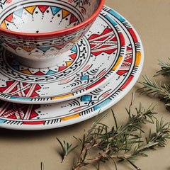 Berber Essence - Handcrafted Moroccan Dinnerware Set - Benisouk
