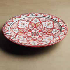 Berber Essence Red Salad Plate - Moroccan Dinnerware - Benisouk