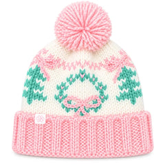 Bits & Bows Bobble Hat in Holiday Wreath