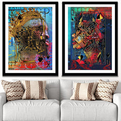 Black King and Queen of Spades Semi-Gloss Prints - Luxury Wall Art