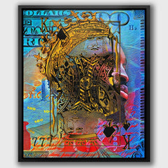 Black King of Spades - Crown Canvas Print