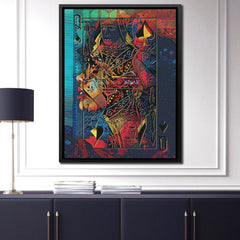 Black Queen of Spades - Female Canvas Print