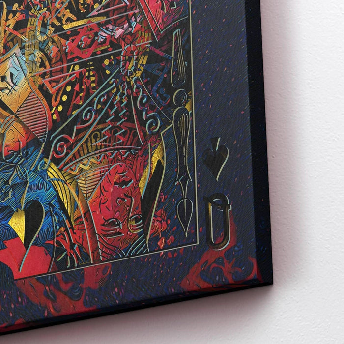 Black Queen of Spades - Female Wall Art in Black Frame
