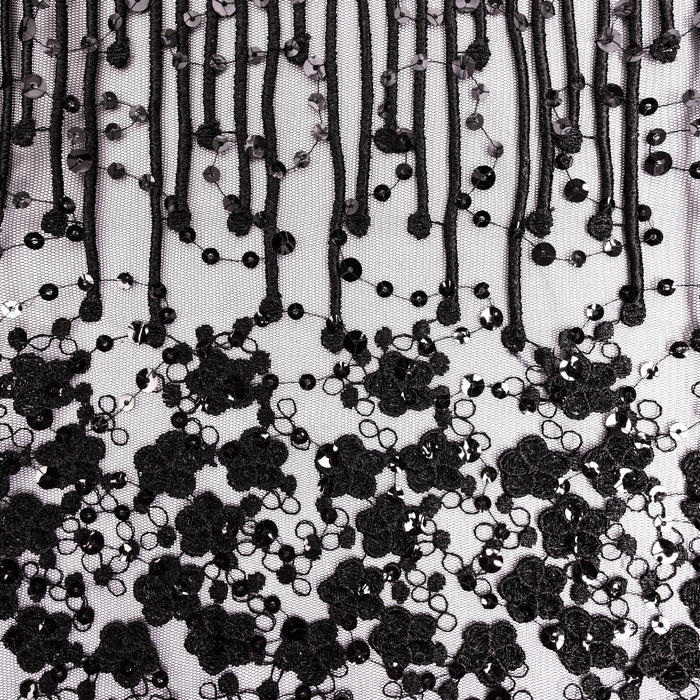 Black Sequence Net Lace