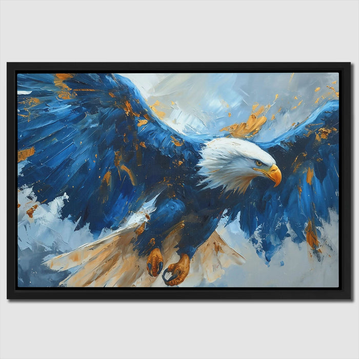 Blue Eagle Flying - Animals Art
