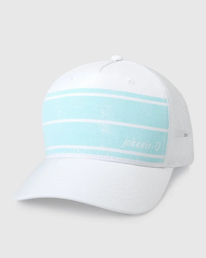 Blue Stripe Hat (White)