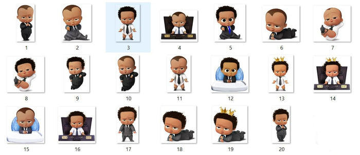 Light Skinned Boss Baby Centerpieces