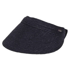 Braided Laichow Sun Visor by Karen Keith Visor Cap Great hats by Karen Keith V88BK Black