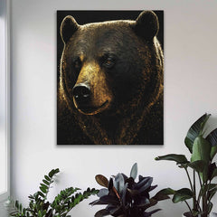 Brown Bear - Wall Art in Black Frame