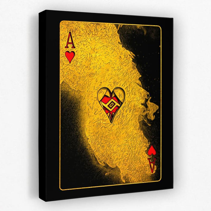 Burning Ace of Hearts - Ace Canvas Wall Art