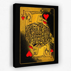 Burning Jack of Hearts - Jack Of Hearts Canvas Wall Art