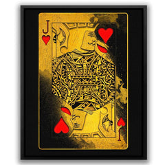 Burning Jack of Hearts - Wall Art in Black Frame