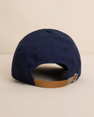 Canvas Leather Strap Hat ( Navy)