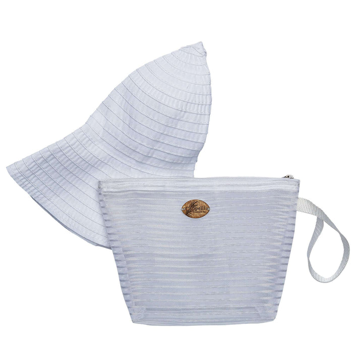 Cappelli's Packable Hat and Bag Set Wide Brim Hat Cappelli Straworld WSbag937WH White