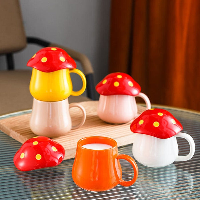 Gadget Gerbil Creative Mushroom Ceramic Cup Student Lovers Cup