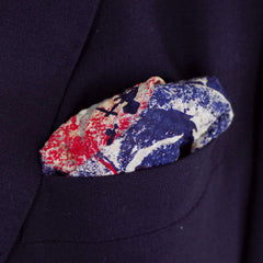 Chilled-Out Island Pattern Seersucker Cotton Pocket Square by Put This On