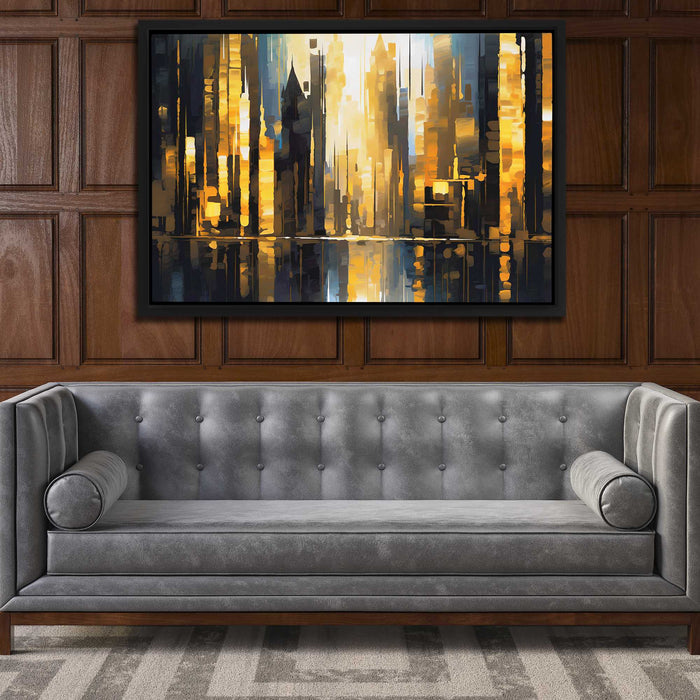 City's Horizon - Wall Street Wall Art in Black Frame