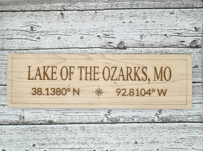 City/State Coordinates Sign