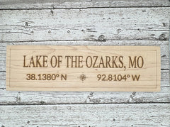 City/State Coordinates Sign