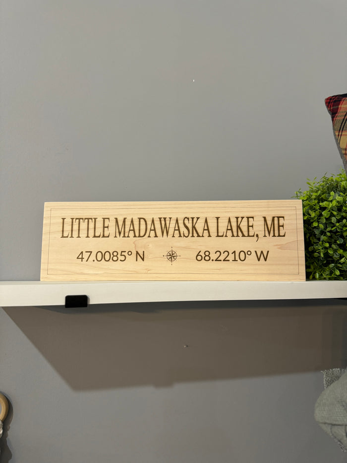 City/State Coordinates Sign