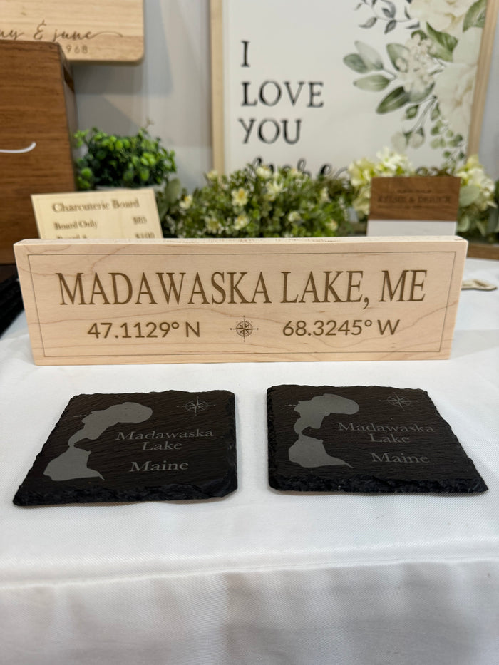 City/State Coordinates Sign