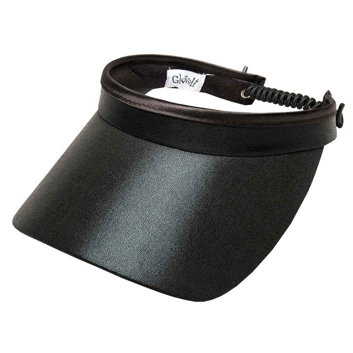 Clear Dot Golf Sun Visor with Coil Lace - Glove It Golf Visors Visor Cap GloveIt V118 Black