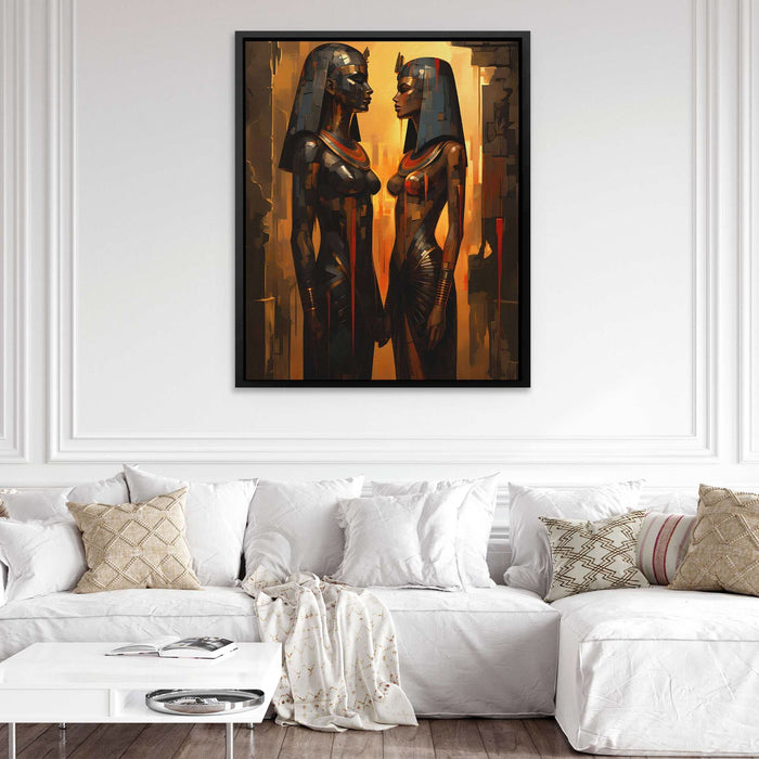 Cleopatra's Kiss - Abstract Black Canvas Wall Art