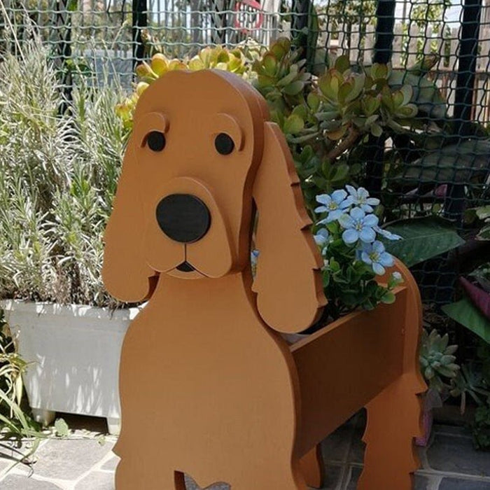 Gadget Gerbil Cocker Spaniel Shaped Flower Planter