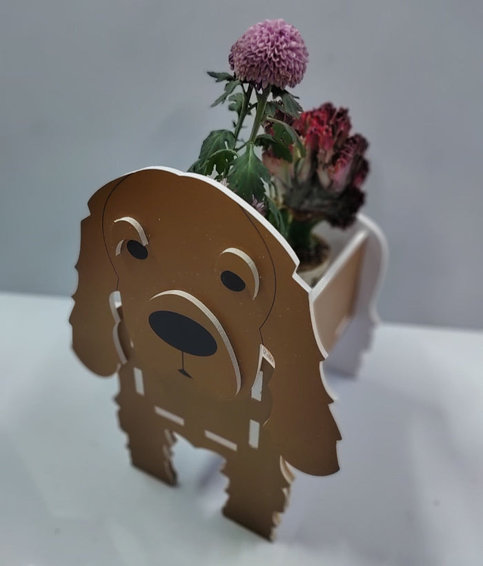 Gadget Gerbil Cocker Spaniel Shaped Flower Planter