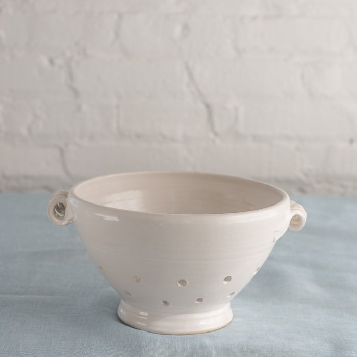 colander - berry bowl - fd pottery - made in the usa - fd pottery - ceramic colander