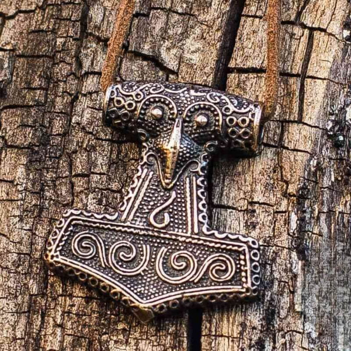 vkngjewelry Pendant Thor's Hammer Pendant Bronze Mjolnir From Scania Island