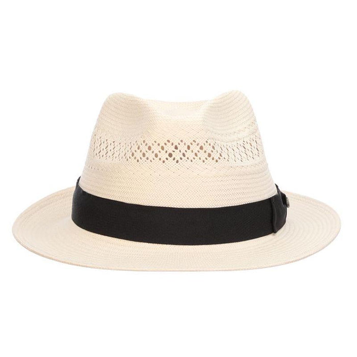 Concha Vented Shantung Fedora Hat with TB Marlin Pin - Tommy Bahama Hats Fedora Hat Tommy Bahama Hats