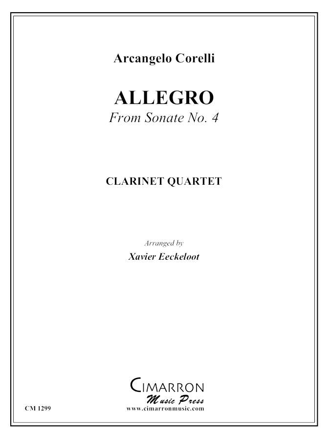 Corelli, A - Allegro - Clarinet Quartet