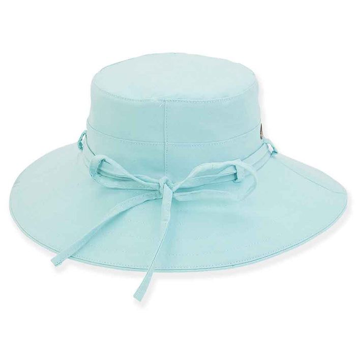 Cotton Poplin Bucket Hat with Tie - Sun 'N' Sand Hats Bucket Hat Sun N Sand Hats