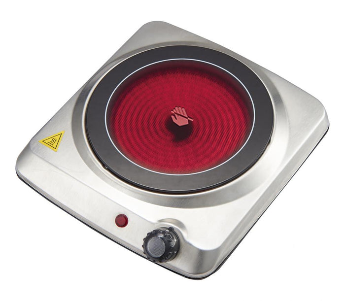 Courant Ceramic Glass Single Burner, Stainless Steel