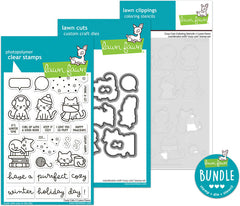 cozy cats (stamp+die+coloring stencil bundle)