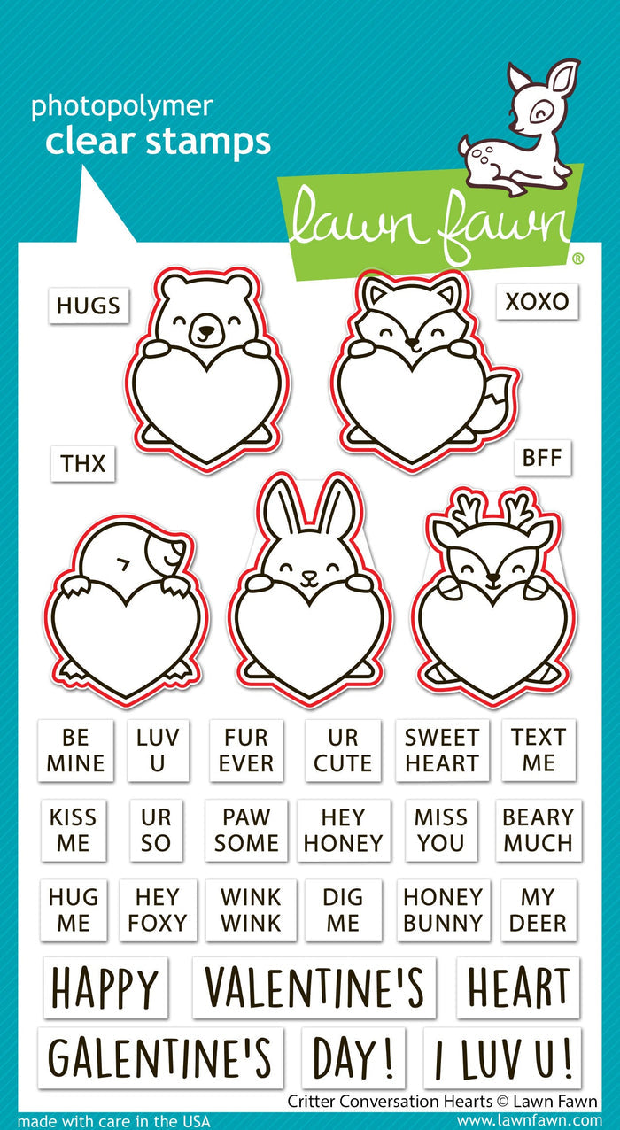 critter conversation hearts lawn cuts